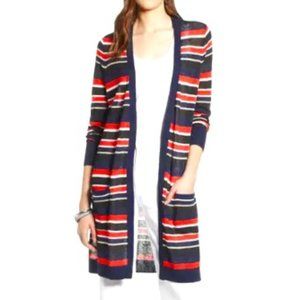 Halogen Long Linen Blend Cardigan, Petite